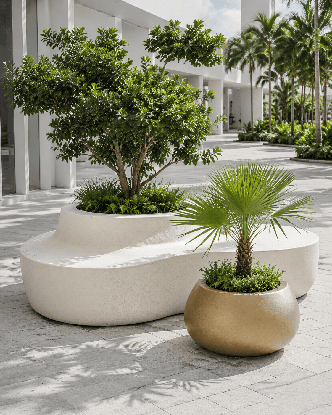 Outdoor furniture planter